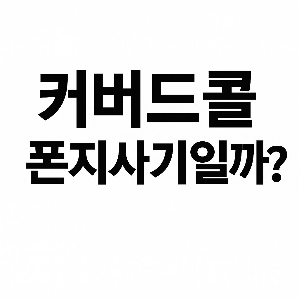 커버드콜 투자 폰지사기일까? (Feat. 투자방법 추천)